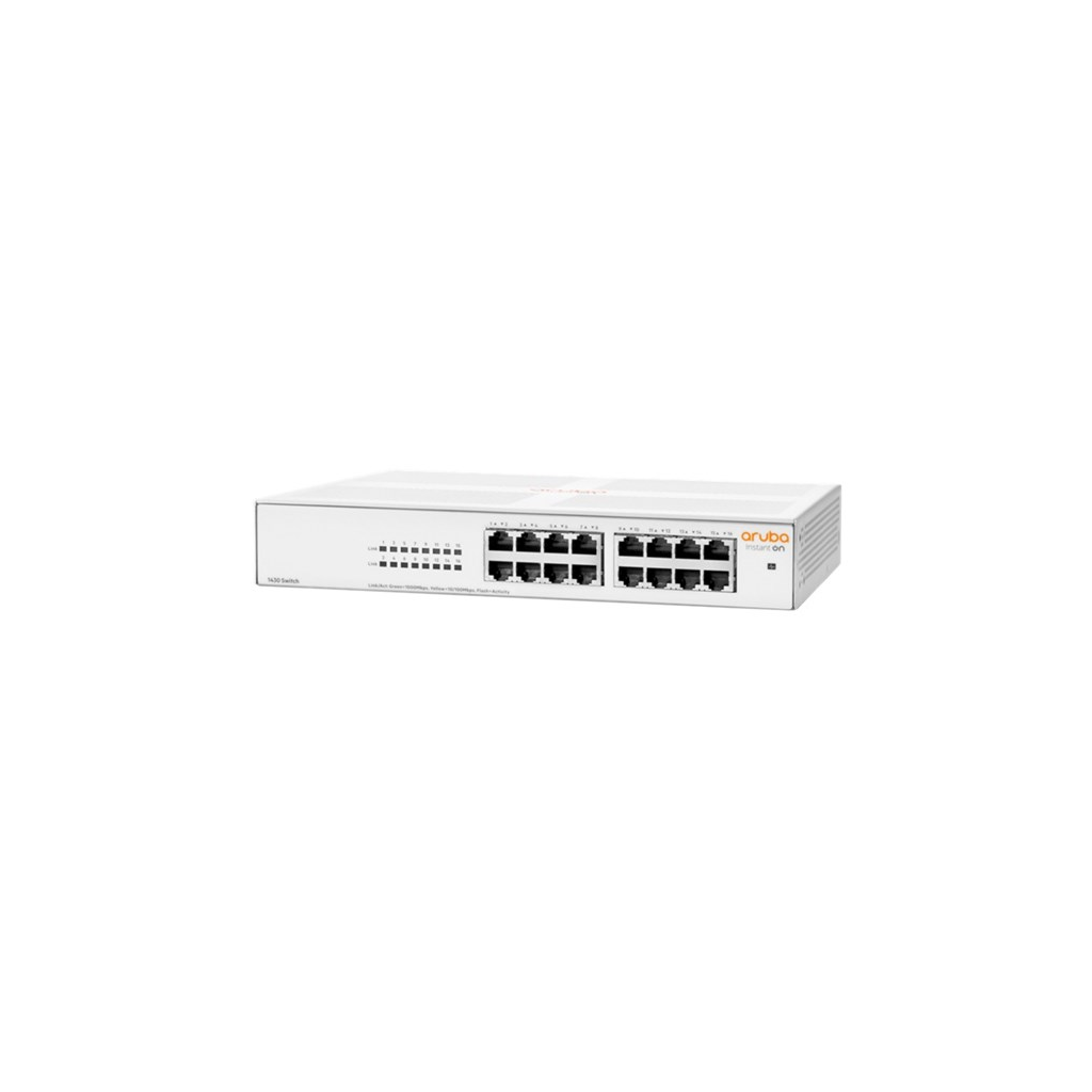 HP Aruba Instant On, R8R47A, 1430-16G, 16Port, GigaBit, Yönetilemez, Masaüstü Switch