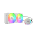 GAMDIAS AURA GL240 V2 WH, White Edition, 240mm,  RGB, 2 Fanlı,CPU Sıvı Soğutma