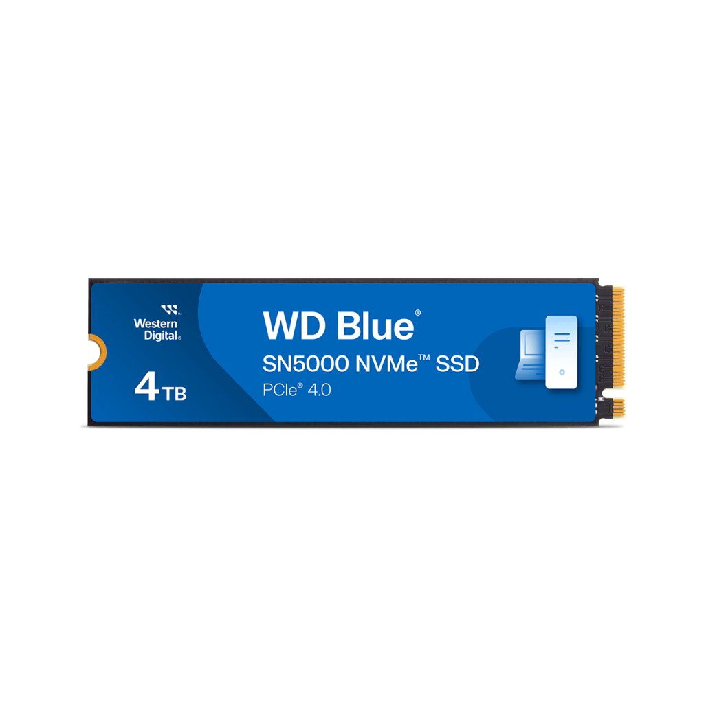WD Blue SN5000, WDS400T4B0E, 4TB, 5500/5000, Gen4, NVMe PCIe M.2 2280,  SSD