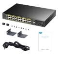 CUDY GS1026PS2 24 PORT 10/100/1000 24 PORT POE+ 2 PORT UPLINK +2 SFP 300W YONETILEMEZ RACK MOUNT SWITCH