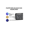 LOGITECH K380S, Pebble Keys 2,  Siyah, 920-011859, Bluetooth, Türkçe, Q, Multimedya, Mini Klavye