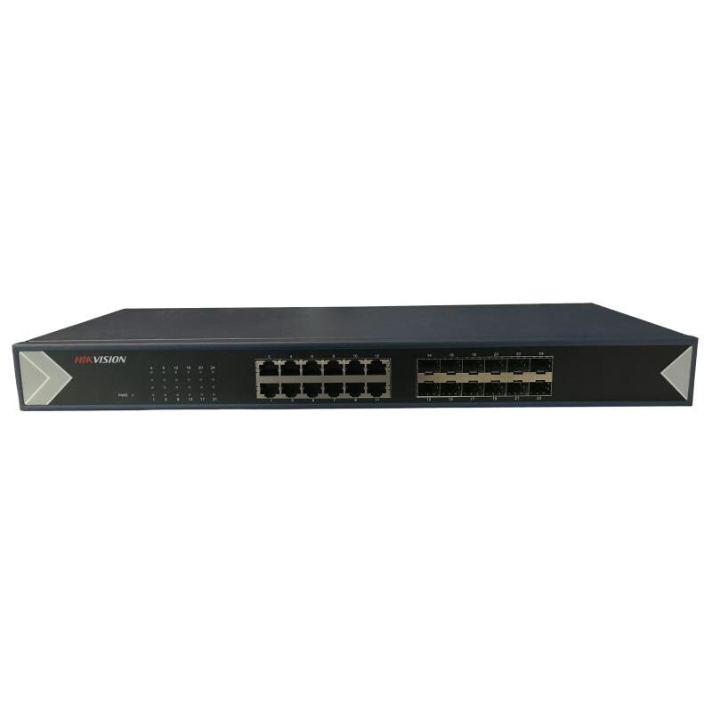 HIKVISION DS-3E0524TF 24 PORT GIGABIT (12x RJ45 LAN 12x SFP) YONETILEMEZ SWITCH