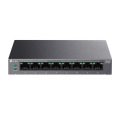 TP-LINK LS108GP, Green Tech, 8 Port GigaBit, PoE 62W, Yönetilemez, Metal Kasalı Switch