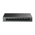 TP-LINK LS109P, Green Tech, 8 Port MegaBit, POE 63W, 1 Port Uplink, Long Range 250Mt, Yönetilemez, Metal Kasalı Switch