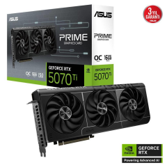 ASUS PRIME-RTX5070TI-O16G, 16Gb, 256Bit, GDDR7, 1xHDMI, 3xDP GAMING Ekran Kartı
