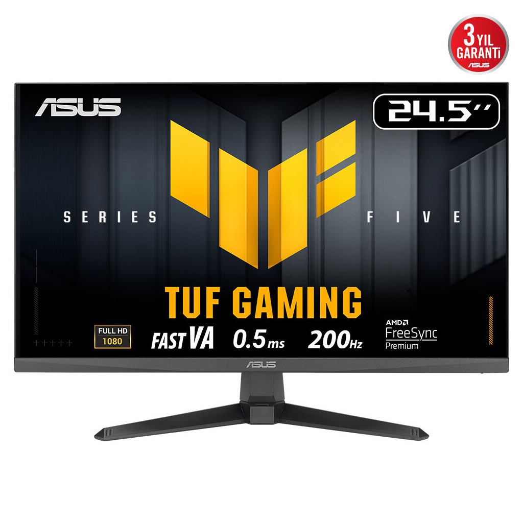 ASUS TUF GAMING VG257Q5A 24,5" 0.5ms, 200Hz, Full HD, DP, 2xHDMI, Hoparlör, VA Panel, ELMB Sync Premium, GAMING Monitör