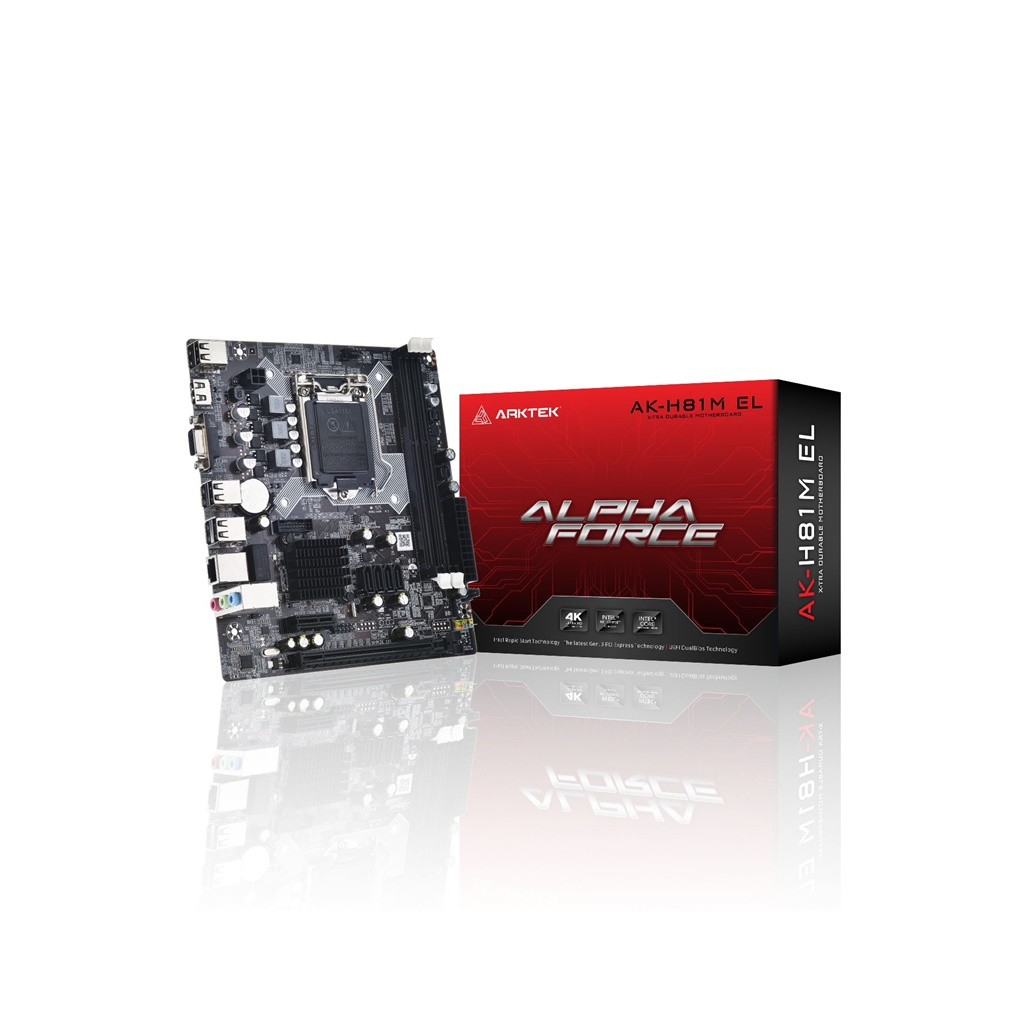 ARKTEK ALPHA FORCE, AK-H81M EL, 2xDDR3, M.2, D-SUB, HDMI, 4.Nesil, LGA1150 Soket, Anakart