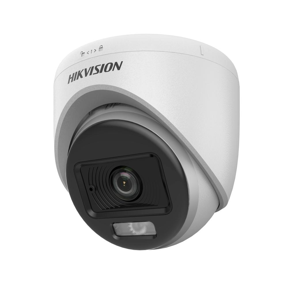 HIKVISION DS-2CE70DF0T-LPFS, 2Mpix, 2.8mm Lens, 20Mt Gece Görüşü, ColorVu, Dual-Light, Dahili Mikrofon, Dome Kamera