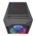 EVEREST FLAT MESH PSU YOK 4x12CM RGB FAN ATX TEMPERED GLASS 2xUSB2.0/1xUSB3.0 SİYAH MID TOWER GAMİNG KASA