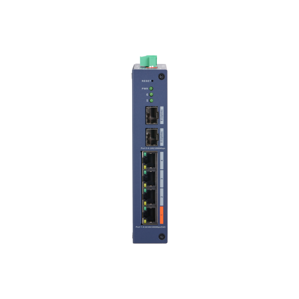 DAHUA CHS4206-4GT-60, 4 Port, Gigabit, PoE 60W, 2 Port SFP, Cloud Yönetilebilir, Switch