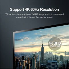 UNITEK DISPLAYPORT 1.2 KABLO 3MT 4K&60Hz (Y-C609BK)