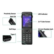 YEALINK AX83H, WiFi, Dect, Kablosuz IP TELEFON, Siyah, 2.4'' Renkli Ekran, Bluetooth, 9 Saat Konuşma, 200 Saat Bekleme