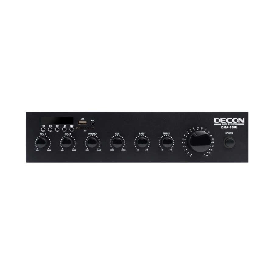 DECON DMA-150U 150W 8 OHM/100V 12-24 DC MIXER AMFİ