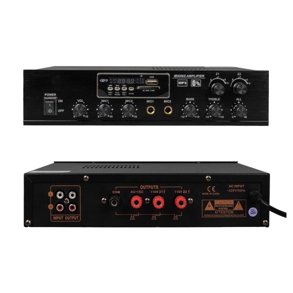 MASTERTECH MT-802 80W 2 BÖLGE MIXER AMFI
