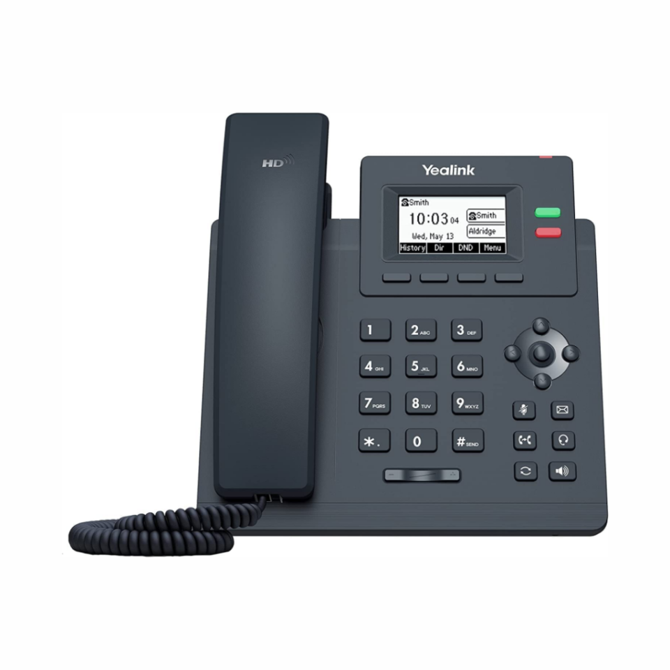 YEALINK SIP-T30P, Masaüstü, Kablolu IP TELEFON, Siyah, 2.3" Siyah Beyaz Ekran, 2xMegabit Ethernet Portu, PoE Destekli