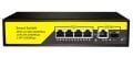 HBF-04G11B 4 PORT GİGABİT +1 GİGABİT UPLİNK + 1SFP 72W POE SWİTCH