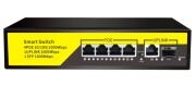 HBF-04G11B 4 PORT GİGABİT +1 GİGABİT UPLİNK + 1SFP 72W POE SWİTCH