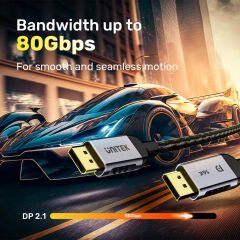 UNITEK DISPLAY PORT 2.1 %100 BAKIR 1.5MT 16K&60Hz (C1626GY01-1.5M)