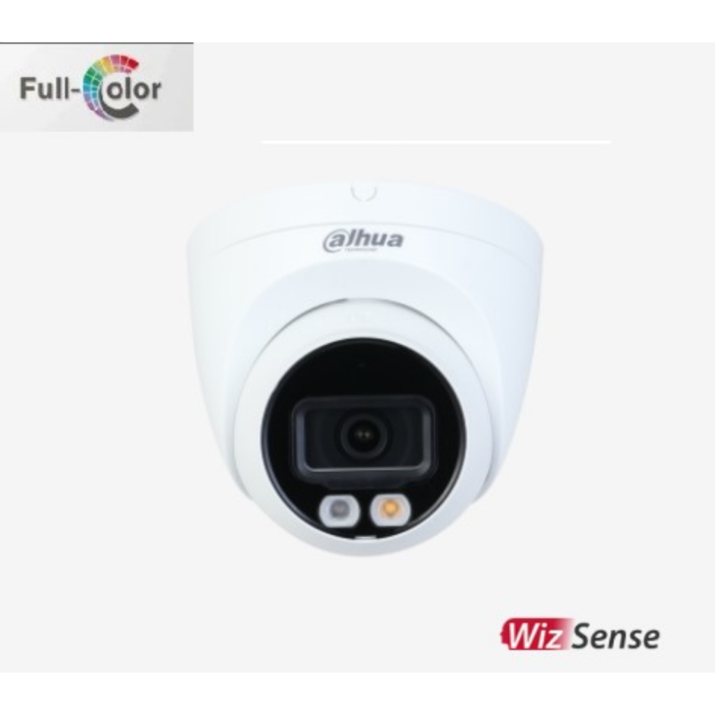 DAHUA  IPC-HDW2249T-S-IL, 2Mpix, Full Color, 2,8mm Lens, H265+, 30Mt Gece Görüşü, IP67, Dahili Mikrofon, PoE Dome IP Kamera