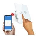 FONRİ WF3-EL3-0202-03 WIFI KABLOSUZ S1N2G AKILLI DOKUNMATİK ÇİFTLİ DUVAR ANAHTARI