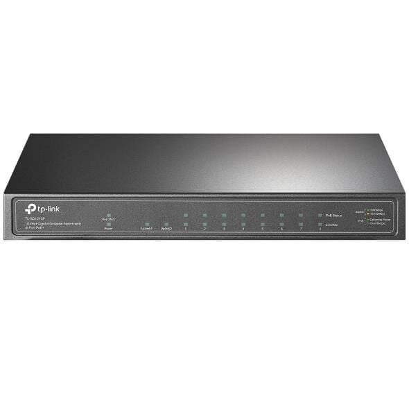 TP-LINK TL-SG1210P 10 Port Gbit 8 Port PoE+ 63W 1xGbit+1xSFP Uplink Desktop Yönetilemez Switch