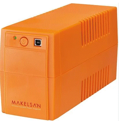 MAKELSAN ROAR 650 VA (1x12V 7AH Akü) Line Interactive Turuncu 5/10 dk UPS