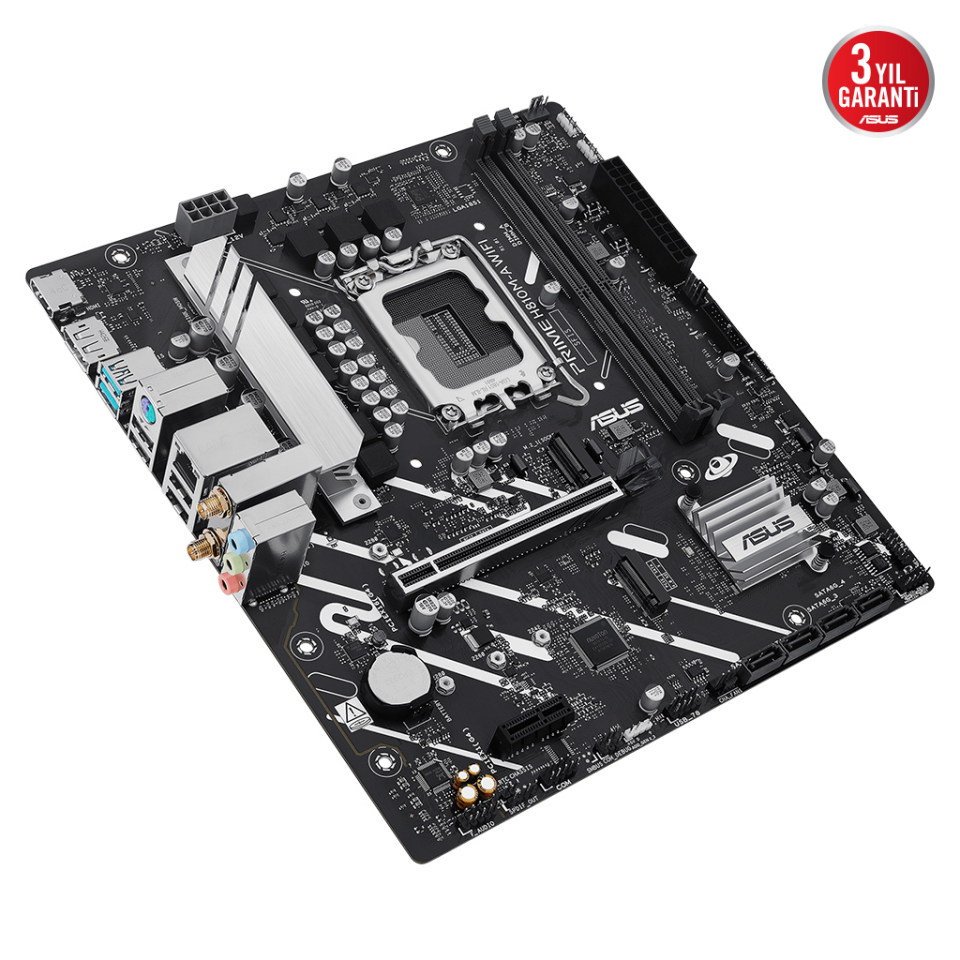 ASUS PRIME H810M-A WIFI, 2xDDR5, 2x M.2, HDMI, DP, Wi-Fi 6, Bluetooth 5.3, Intel Core Ultra CPU(Seri 2), LGA1851 Soket, ATX Anakart