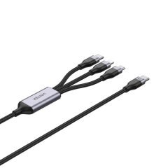 UNITEK TYPE-C 3in1 HIZLI ŞARJ KABLOSU 1.5MT 20W MICRO USB, TYPE-C, LIGHTNING (C14101AGY01-1.5M)