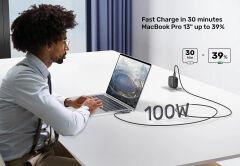 UNITEK TYPE-C HIZLI ŞARJ KABLOSU 90 DERECE 2 METRE 100W (C14123BK-2M)