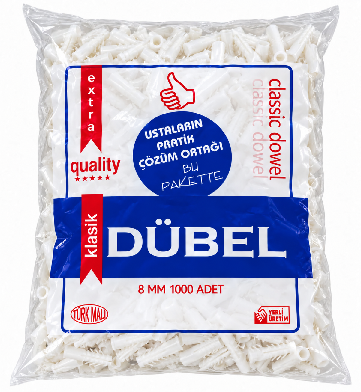 PLASTİK 8MM DÜBEL (1000 ADET)