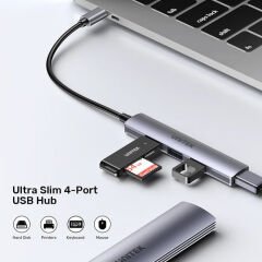 UNITEK TYPE-C TO 4 PORT USB HUB (USB3.0 + 3xUSB2.0) (H1208B)