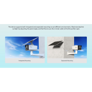DAHUA IPC-HFW2441DG-4G-SP-B-MAX, 4Mpix, 3,6mm Lens, H265+, 30Mt Gece Görüşü, Dahili Mikrofon, IP67,  Solar(Güneş Enerjili) IP Kamera