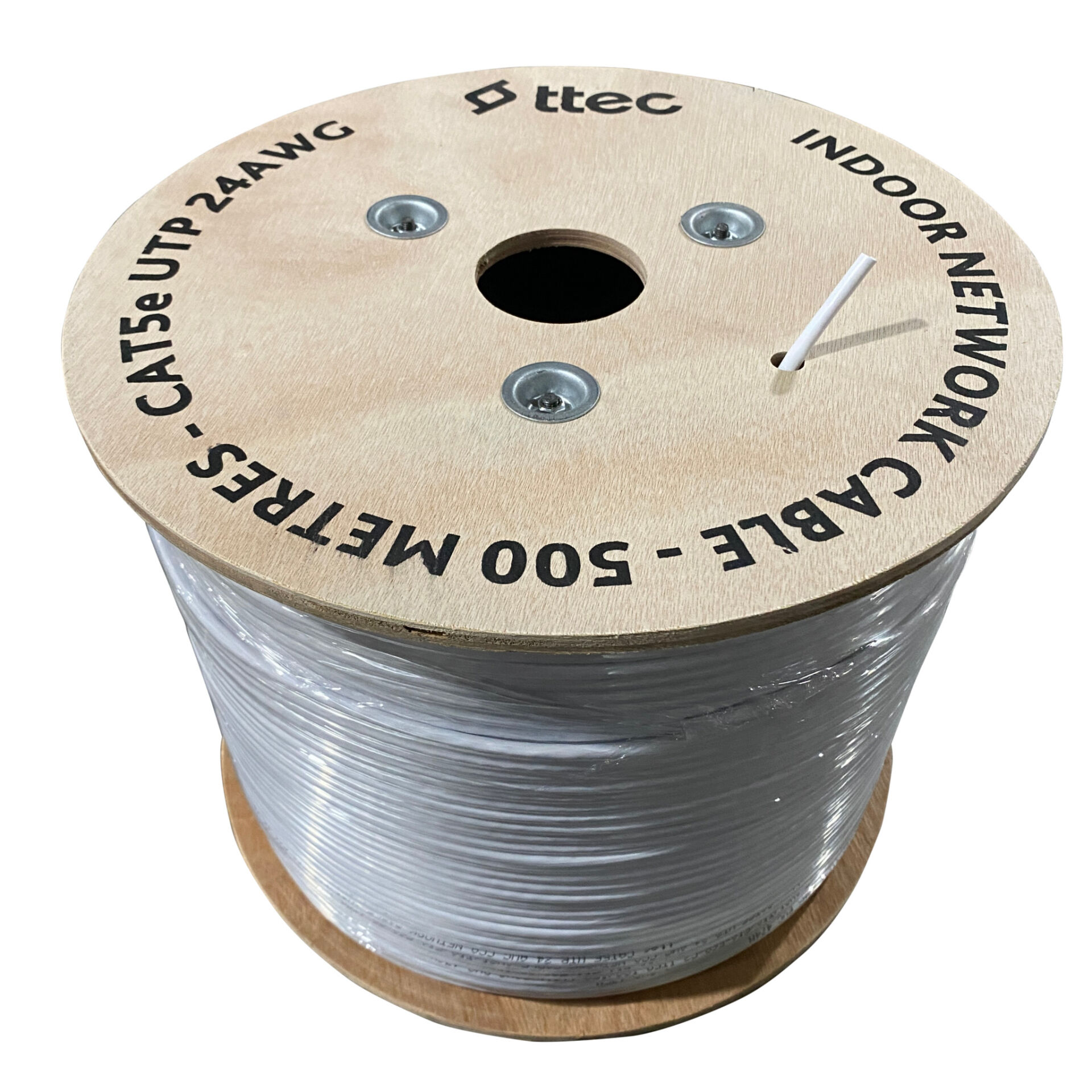TTEC KBL-CAT5e-24CCA/IN500B 500MT U/UTP CAT5e NETWORK PVC KABLO BEYAZ CCA 0.50MM
