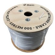 TTEC KBL-CAT5e-24CCA/IN500B 500MT U/UTP CAT5e NETWORK PVC KABLO BEYAZ CCA 0.50MM
