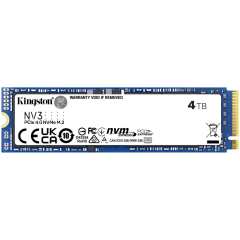 KINGSTON SNV3S/4000G, NV3, 4TB, 6000/5000, Gen4, NVME PCIe M.2 2280, SSD
