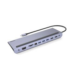 UNITEK USB-C 11in1 UNIVERSAL DOCKING STATION MST DESTEKLİ  (D1022B)