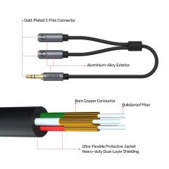 UNITEK 3.5MM AUX KULAKLIK ÇOKLAYICI Y KABLO (Y-C956ABK)