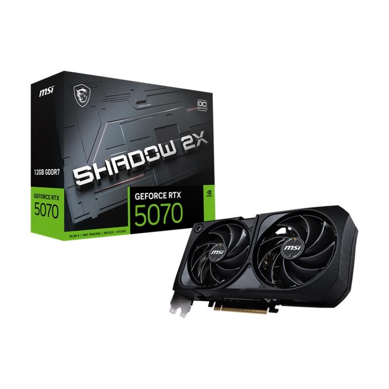 MSI GEFORCE RTX5070 12G SHADOW 2X OC 12GB GDDR7 192BIT 1XHDMI 3XDP EKRAN KARTI