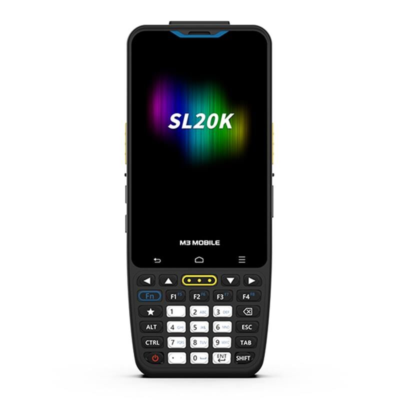 M3 MOBILE SL20K X/W 2D KAREKOD ANDR.13 4GB/64GB 13MP WIFI+BLUET. 4'' TUŞLU EKRAN EL TERMİNALİ (KILIF+E.KORUYUCU+ADAPTÖR)