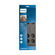 PHILIPS SPN3180A/62, 8 Soket, Akım Korumalı Priz, 900 Joules, 2Mt Kablo, (Gri)