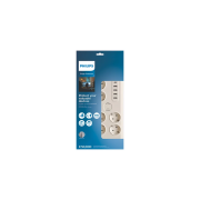 PHILIPS SPN7060WA/62, 6 Soket, Akım Korumalı Priz, 900 Joules, 2Mt Kablo, 1xUsb-C 15W Şarj, 4xUsb-A 20W, (Beyaz)