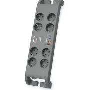PHILIPS SPN8180GA/62, 8 Soket, Akım Korumalı Priz, 2400 Joules, 2Mt Kablo, 2xUsb-C PD 20W Hızlı Şarj, 2xUsb-A QC 18W, (Gri)