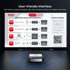UNITEK WIRELESS 4K&60Hz KABLOSUZ GÖRÜNTÜ AKTARICI (V1162B01)
