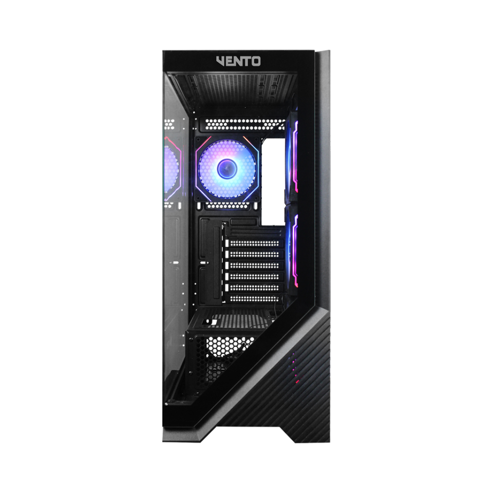 VENTO VG4202FLA, 850W, 80 Plus Siyah,  Temperli Cam, RGB, Mesh, ATX, Akvaryum Tipi, GAMING KASA