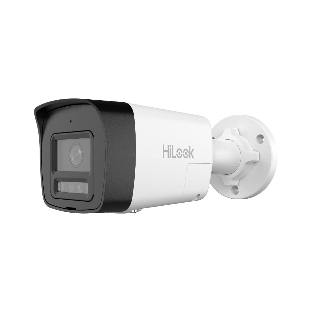HILOOK IPC-B120HA-LUFC, 2Mpix, 2,8mm Lens, H265+, Dual Light, 30Mt Gece Görüşü, Dahili Mikrofon, IP67, PoE, Bullet, IP Kamera