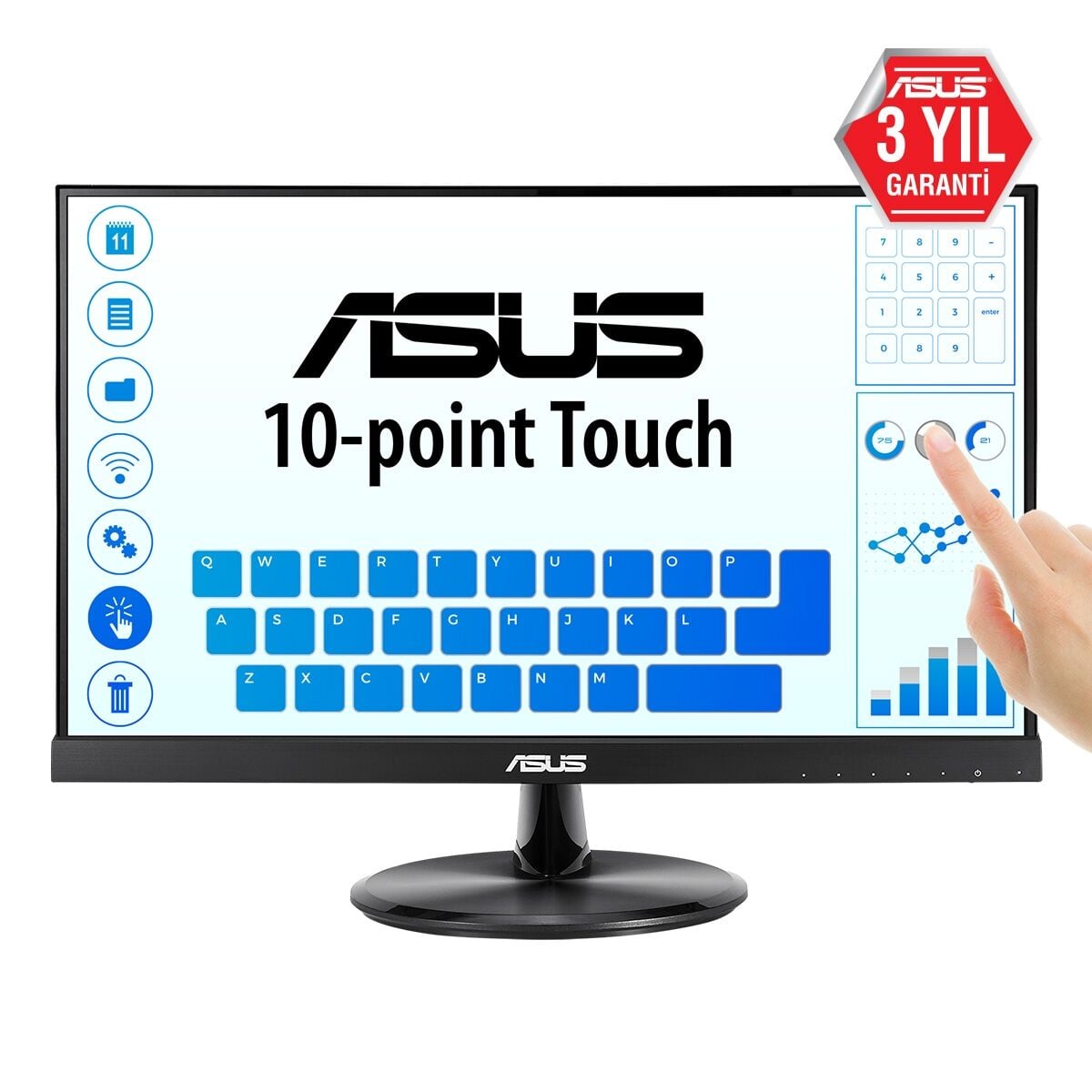 21.5 ASUS VT229H FHD IPS 5MS DOKUNMATİK HDMI VGA