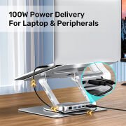 UNITEK 360D METAL 15.6” NOTEBOOK STAND 5in1 D1109B
