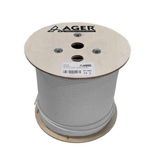 AGER AC-600-5-GRI 500MT U/UTP CAT6 LS0H - HELOJEN FREE GRI 250MHZ 23AWG %100 BAKIR