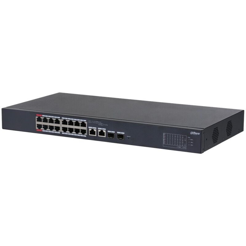 DAHUA CS4218-16ET-135 16 PORT 10/100 + 2XRJ45/1GB SFP COMBO 250 METRE 135W POE CLOUD YÖNETİLEBİLİR RACKMOUNT SWITCH