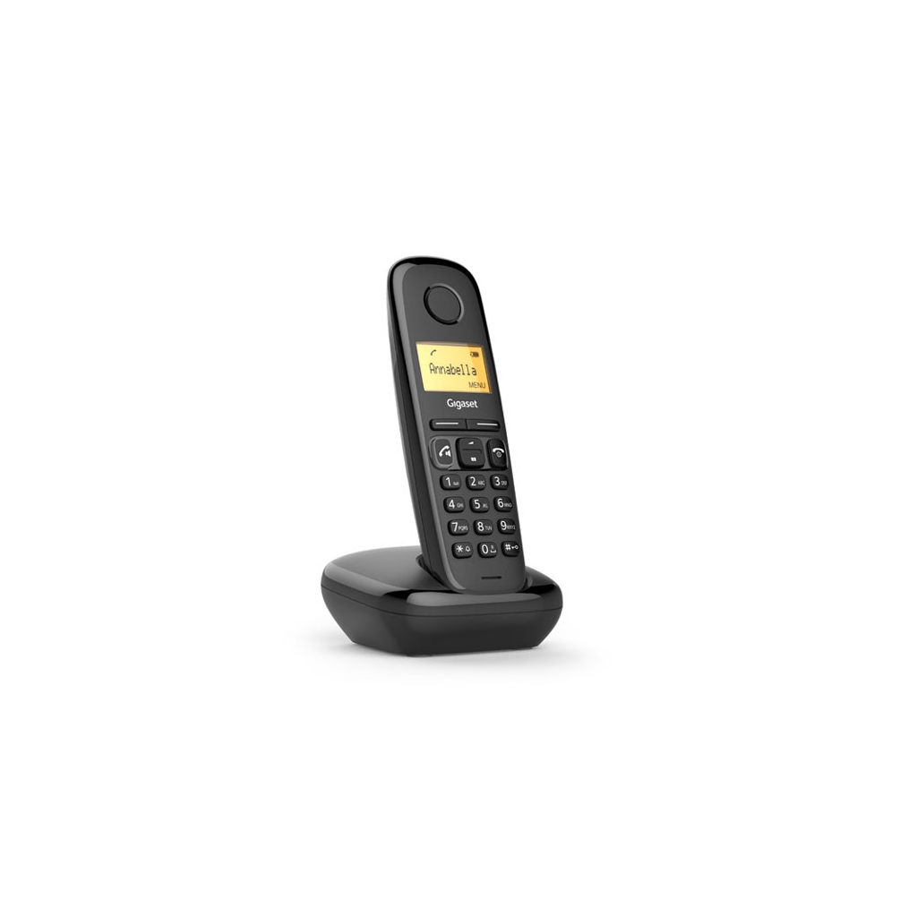 GIGASET A270, Dect Telefon, Siyah, 18 Saat Konuşma, 200 Saat Bekleme, 80 Kişilik Rehber